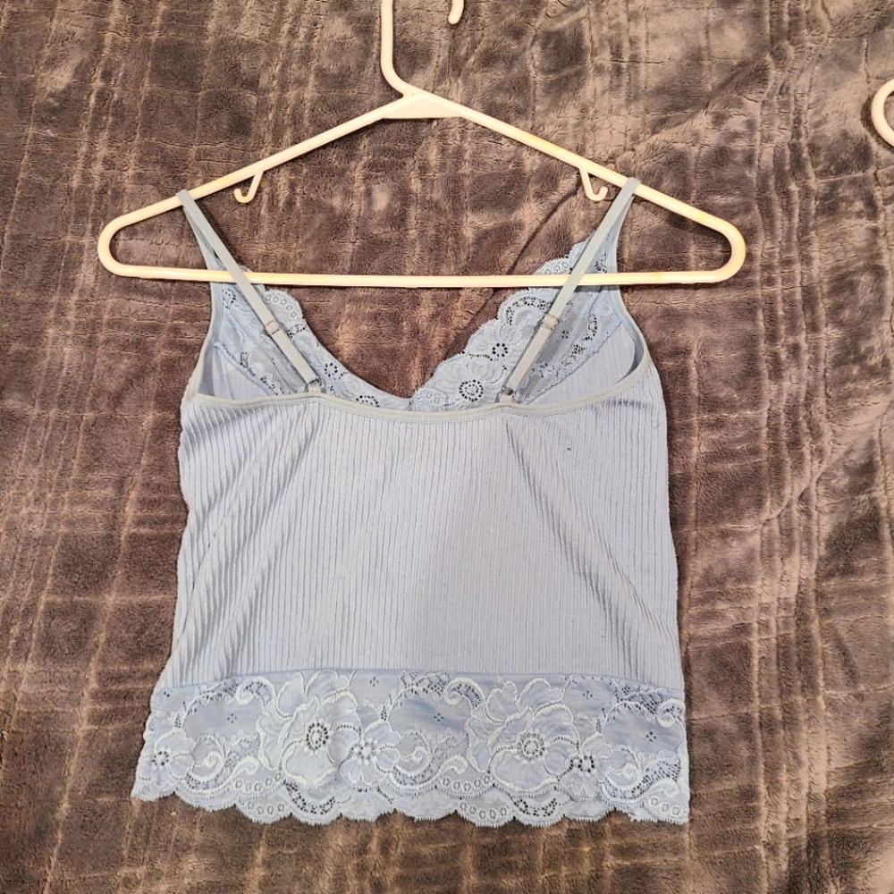 Blue camisole tank crop